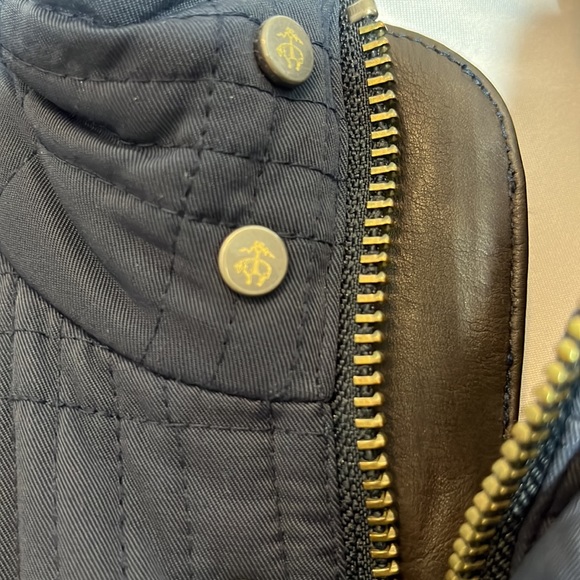 Brooks Brothers quilted winter jacket removable hood lined inner pocket  navy M - Picture 8 of 16